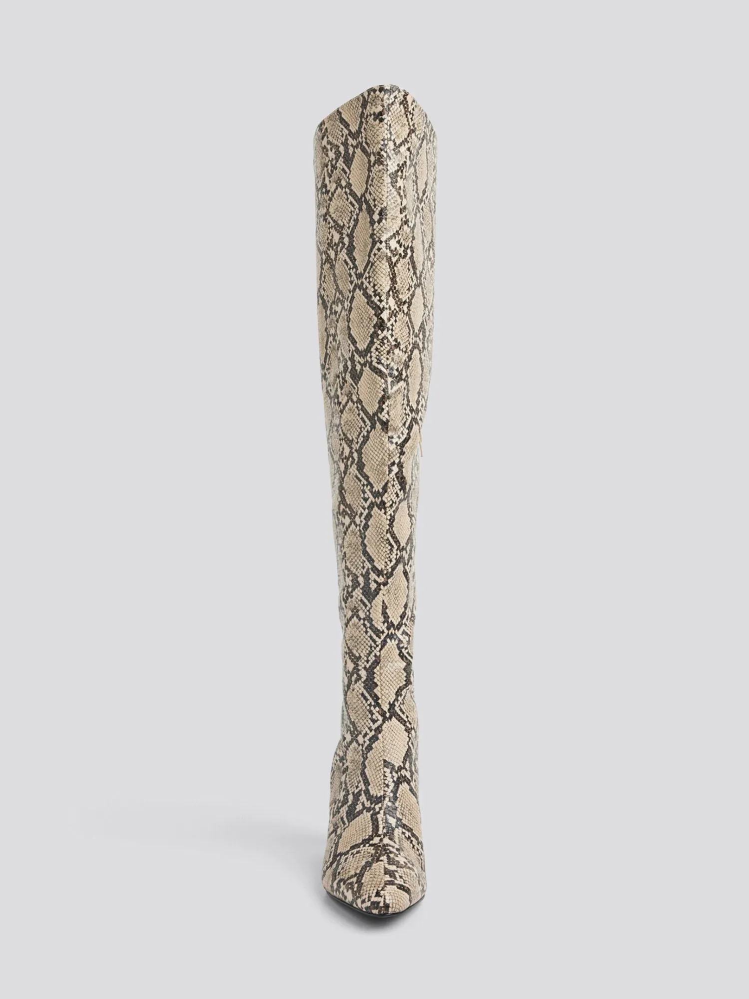 Hayya Snake Print Thigh-High Boots - Nadia x FTF