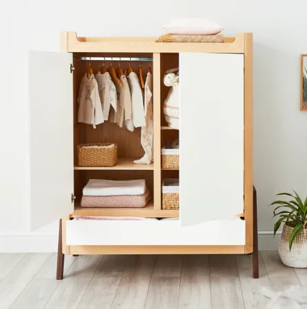 Hera Wardrobe - Natural Ash | Walnut