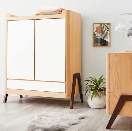 Hera Wardrobe - Natural Ash | Walnut