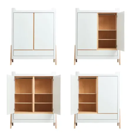 Hera Wardrobe - Scandi White | Natural