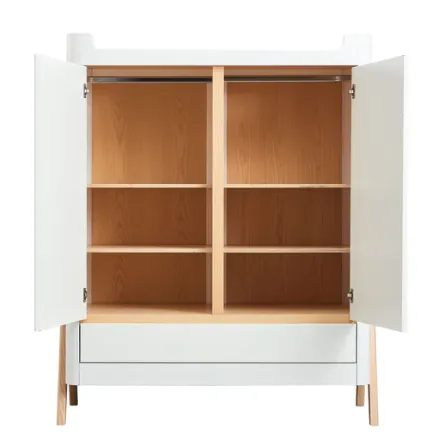 Hera Wardrobe - Scandi White | Natural