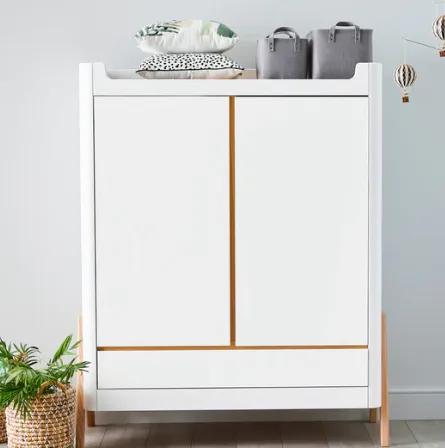 Hera Wardrobe - Scandi White | Natural