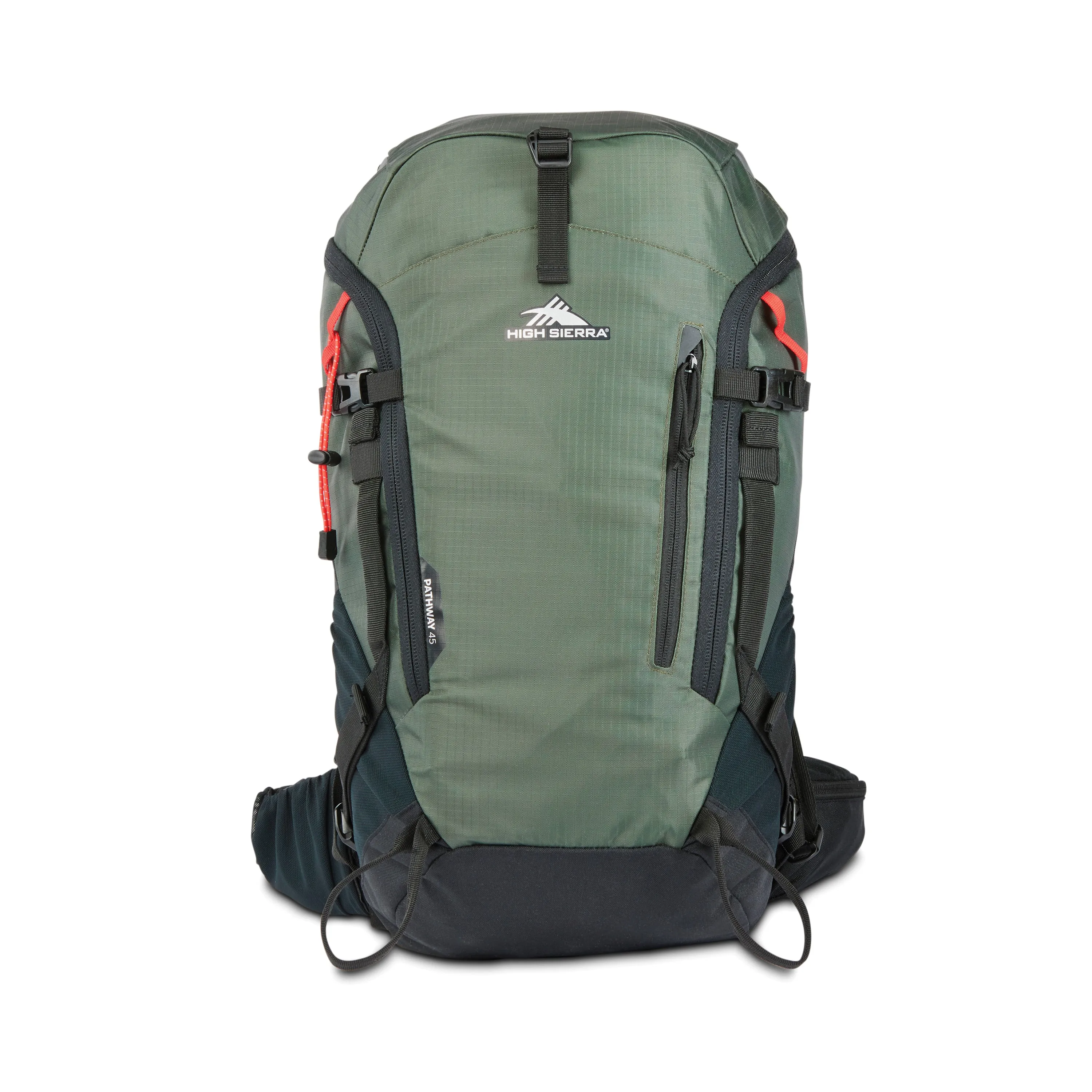 High Sierra Pathway 2.0 Frame Pack 45L Backpack - Forest Green/Black