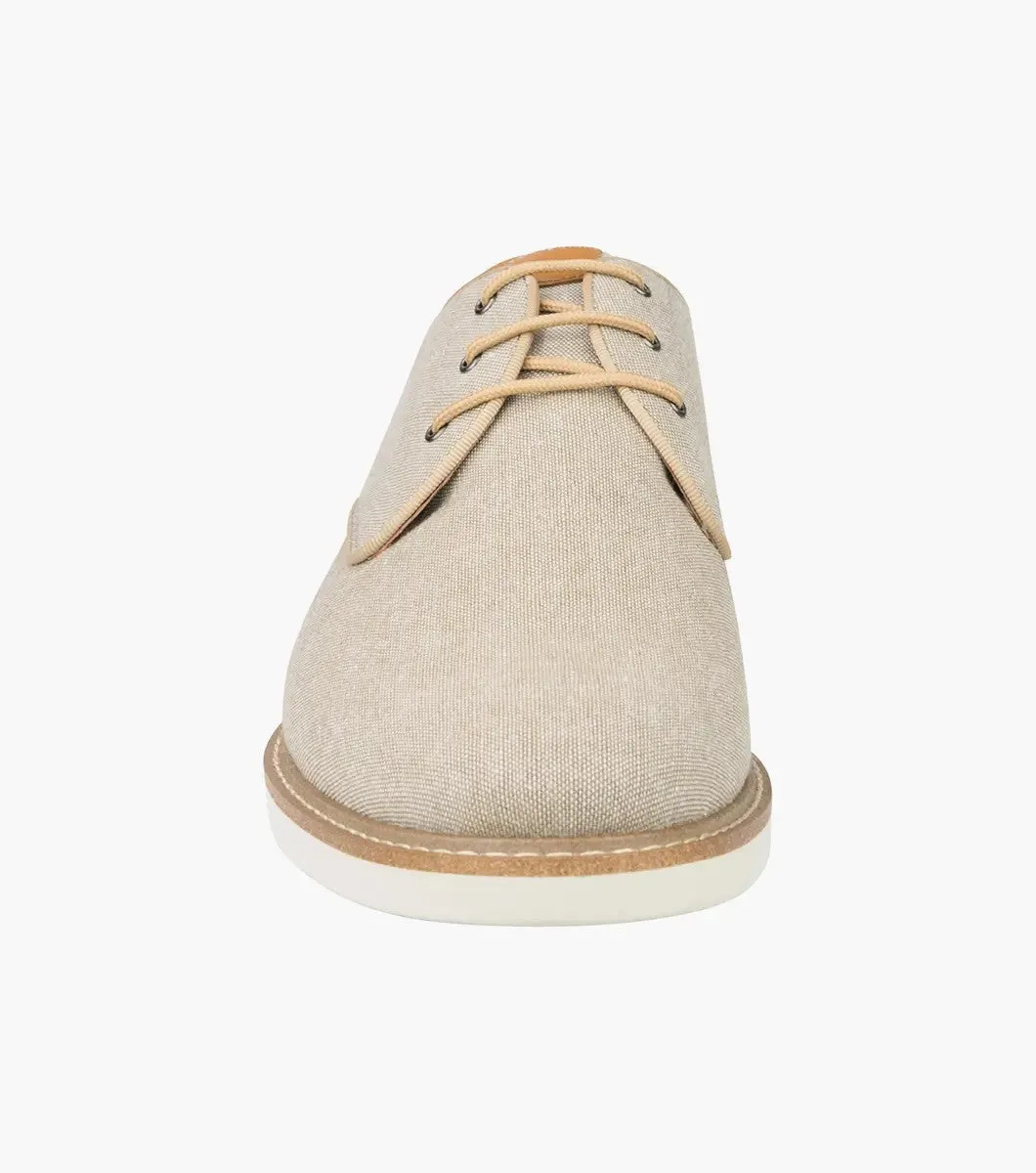 Highland Canvas Plain Toe Derby - Sand