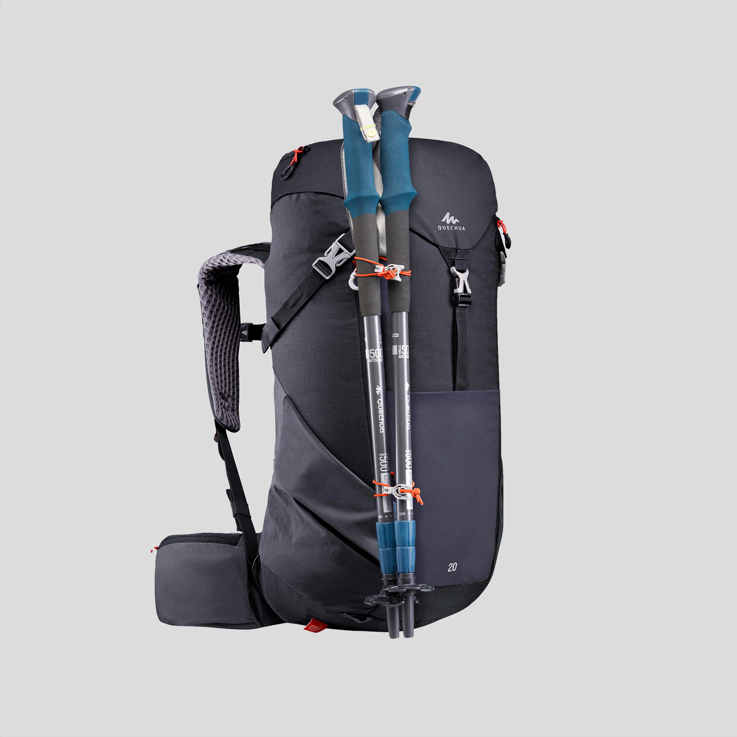 Hiking backpack Quechua MH500 20 l, black/dark gray