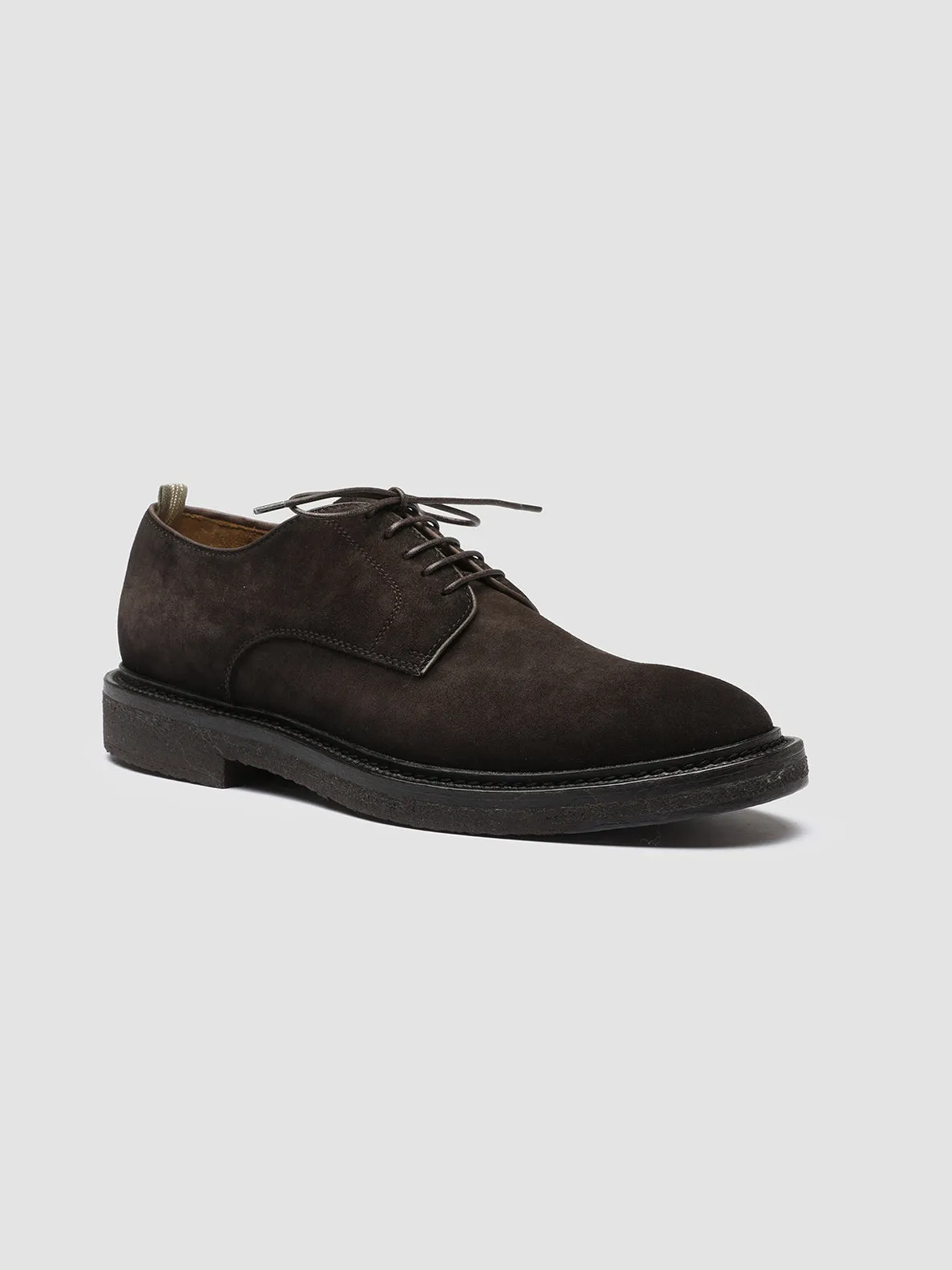 HOPKINS CREPE 110 - Brown Suede Derby Shoes