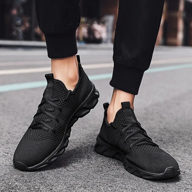 Ilooove Men's Sneakers Breathable Running Shoes Comfortable Lightweight Black Casual Shoes Men Tenis Masculino Walking Sport Shoes