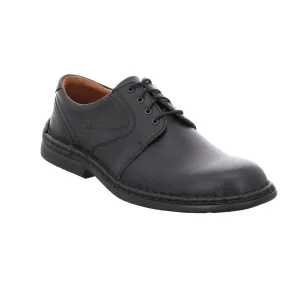 Josef Seibel Walt Schwarz Black Mens Lace Up Smart Leather Shoes