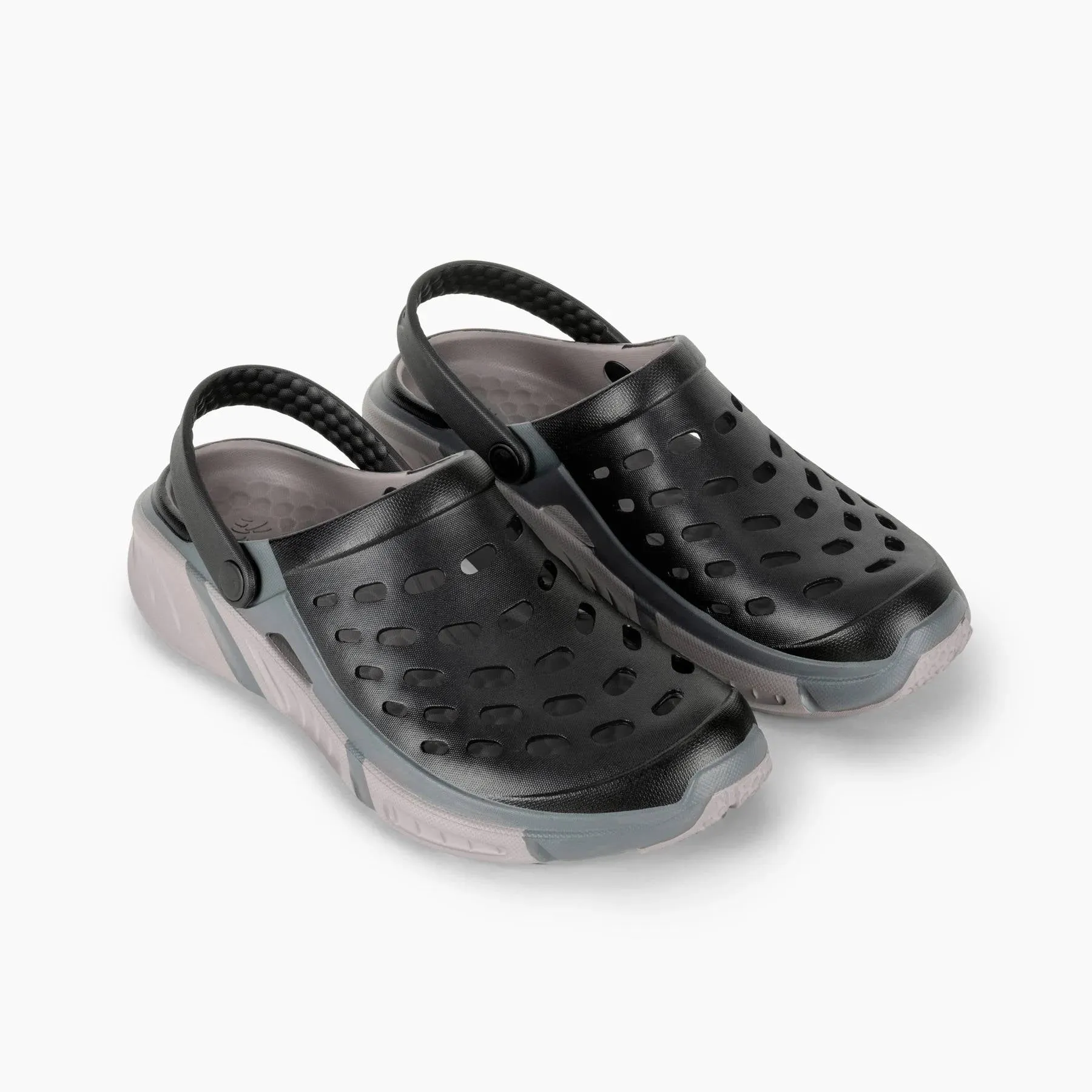 Joybees Mens Trekking Clog Black Charcoal