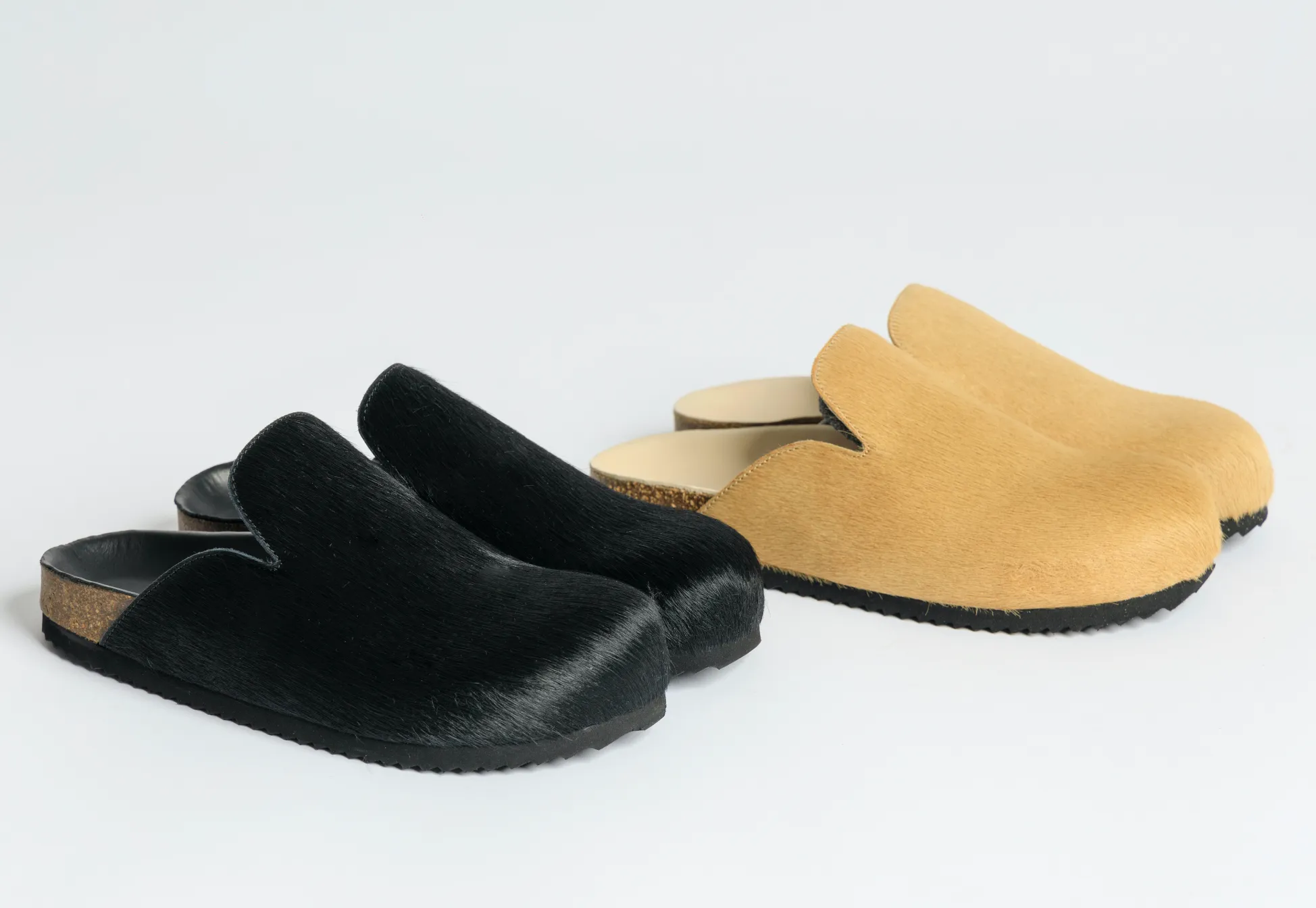 Kibo Black Pony Hair Mules