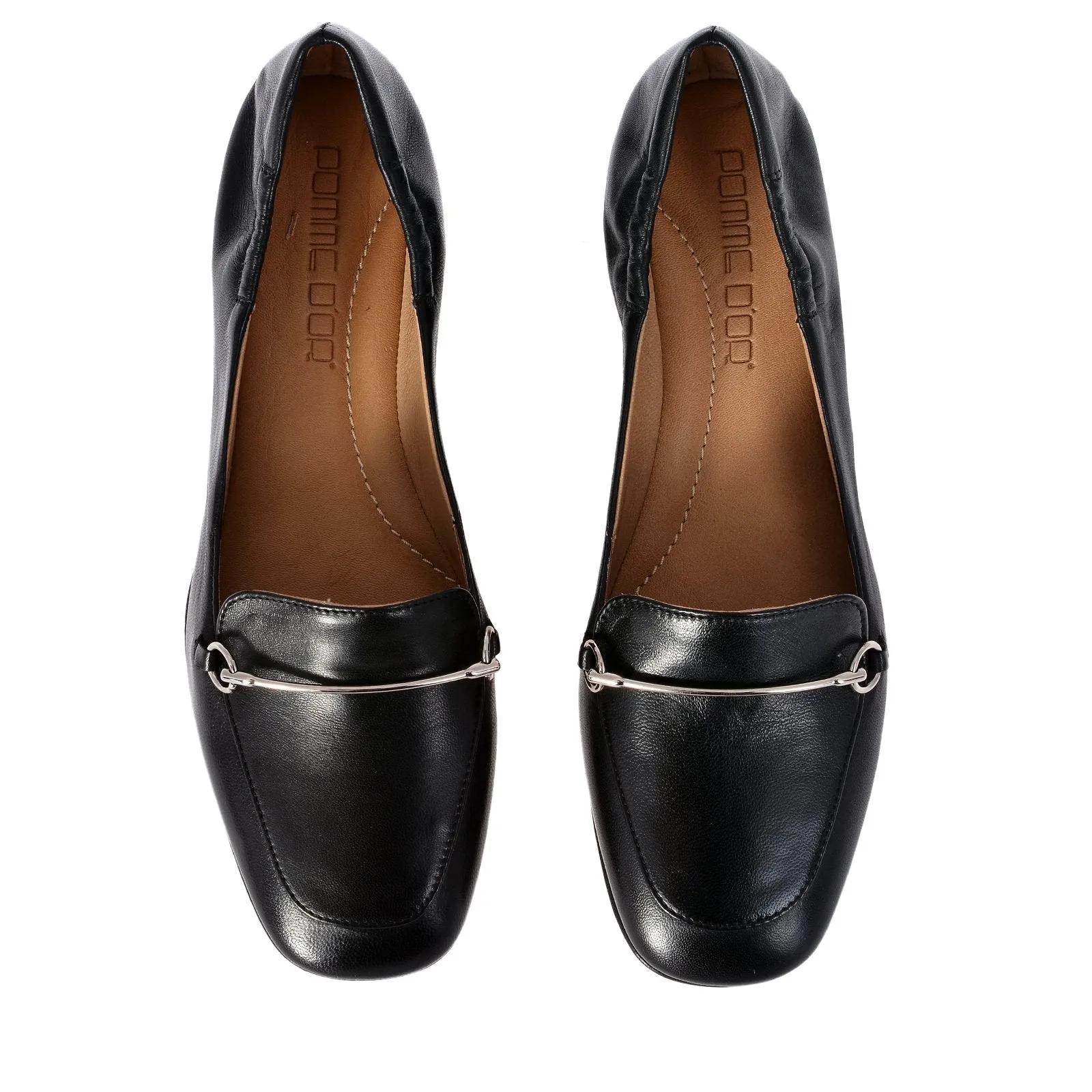 Lena Black Leather Loafers