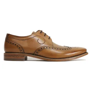 Loake Mens Shoes Kruger Brogue Wingtip Work Casual Flat Leather - UK 7.5