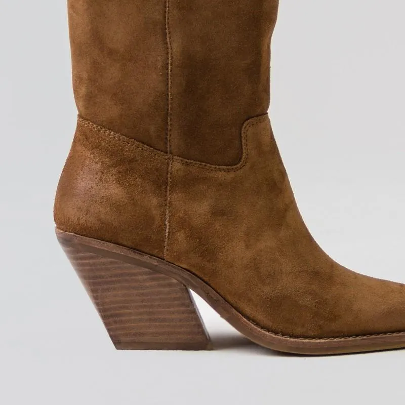 Low-Kole Suede Dark Western Boots