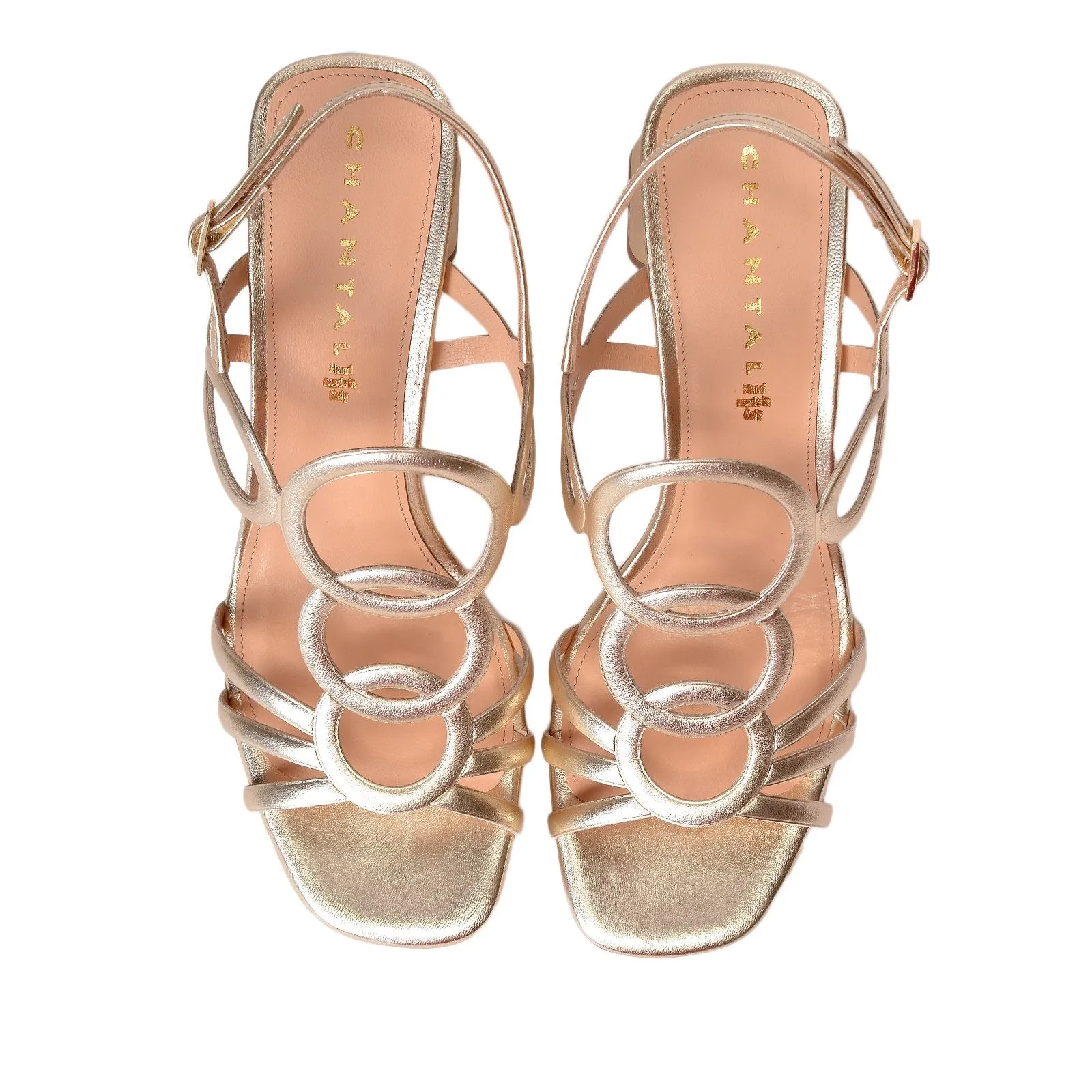 Luxor Gold Leather Sandals