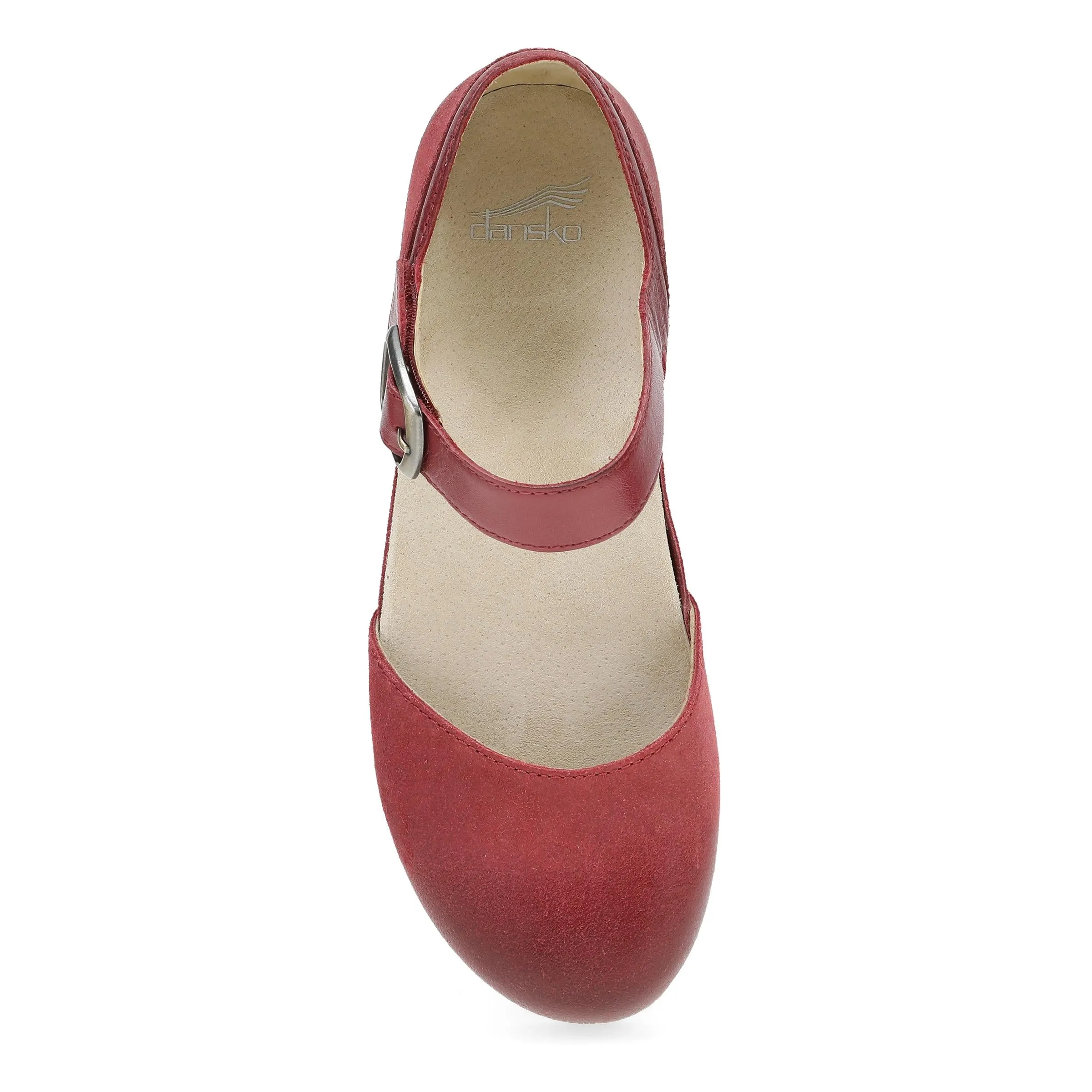 Mae Red Burnished Suede