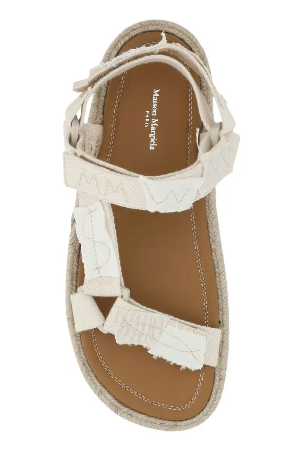 MAISON MARGIELA | Ivory canvas Trekking sandals