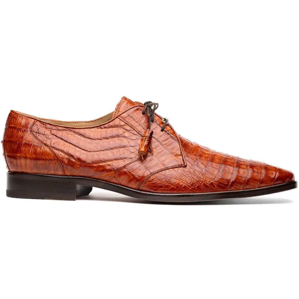 Marco Di Milano Lacio Caiman Brandy Derby Shoes