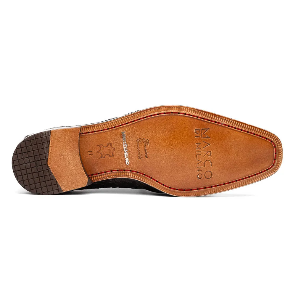 Marco Di Milano Lacio Caiman Brandy Derby Shoes