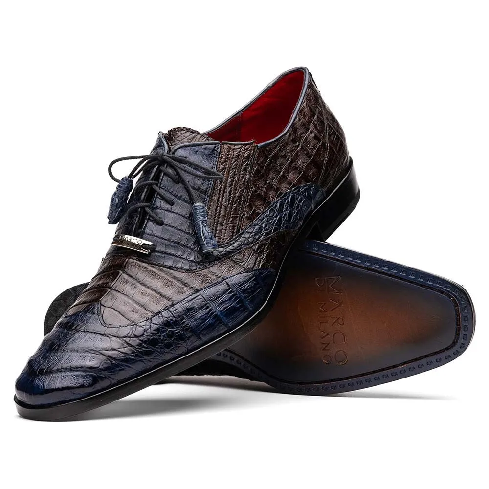 Marco Di Milano Luciano Navy/Brown Wingtips Shoes