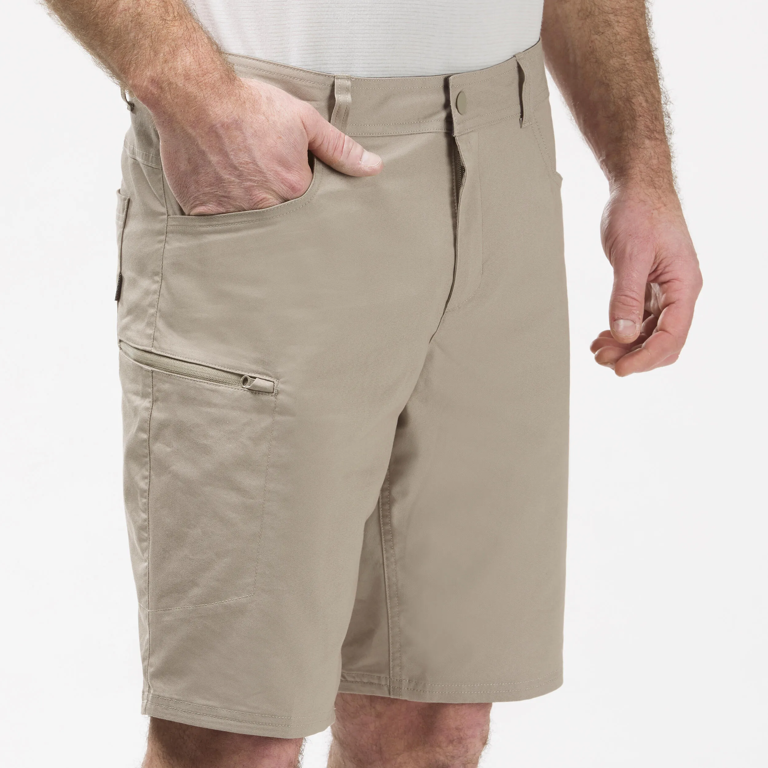 Men's shorts Quechua NH500 for hiking, beige