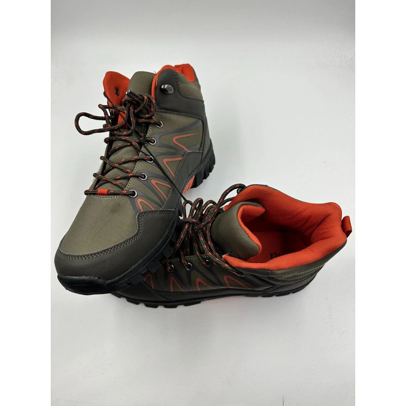 Men's Size 11 Olive Green and Orange Hikers.