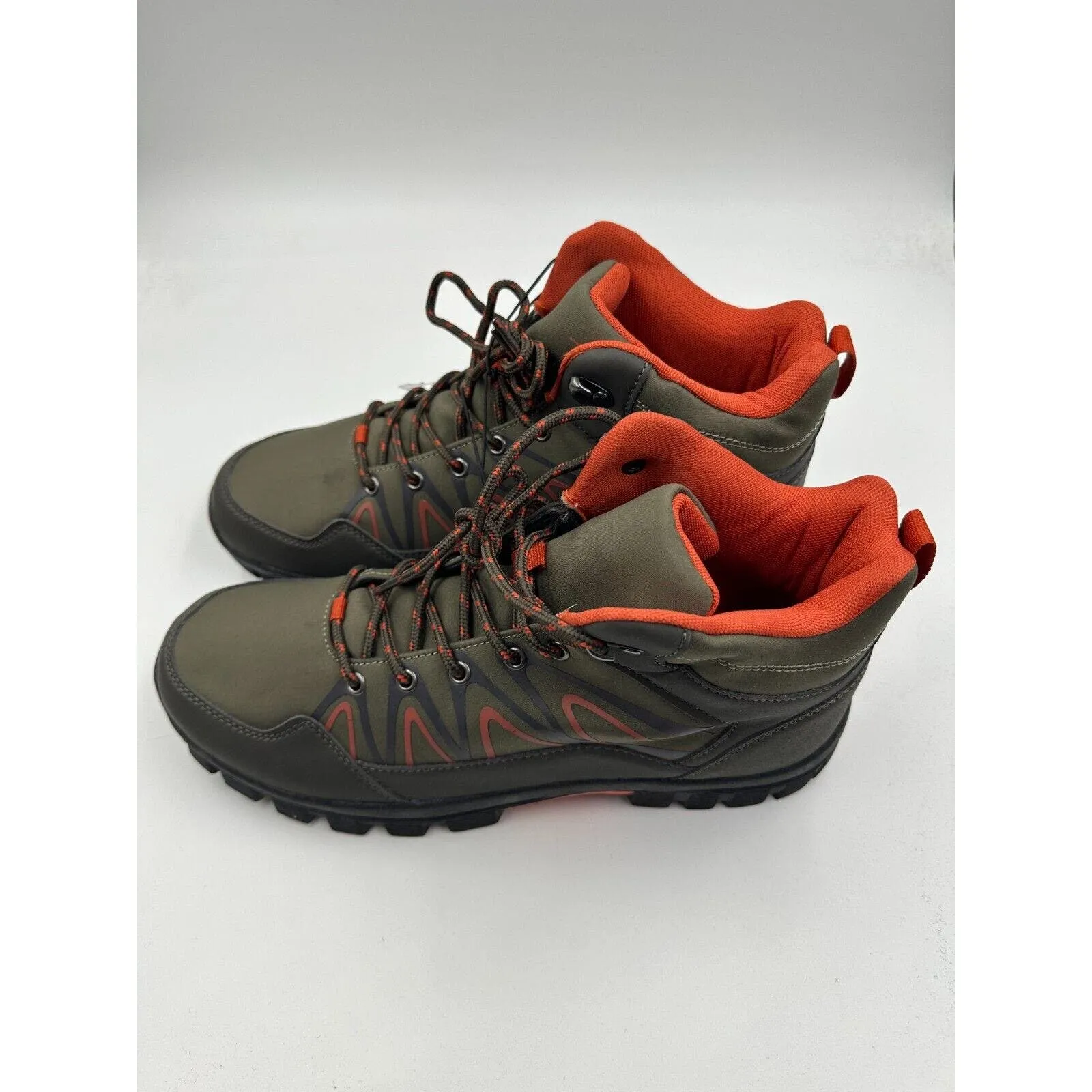 Men's Size 11 Olive Green and Orange Hikers.