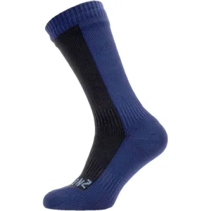 Men's socks SealSkinz Waterproof Cold Weather Mid Length, black/dark blue