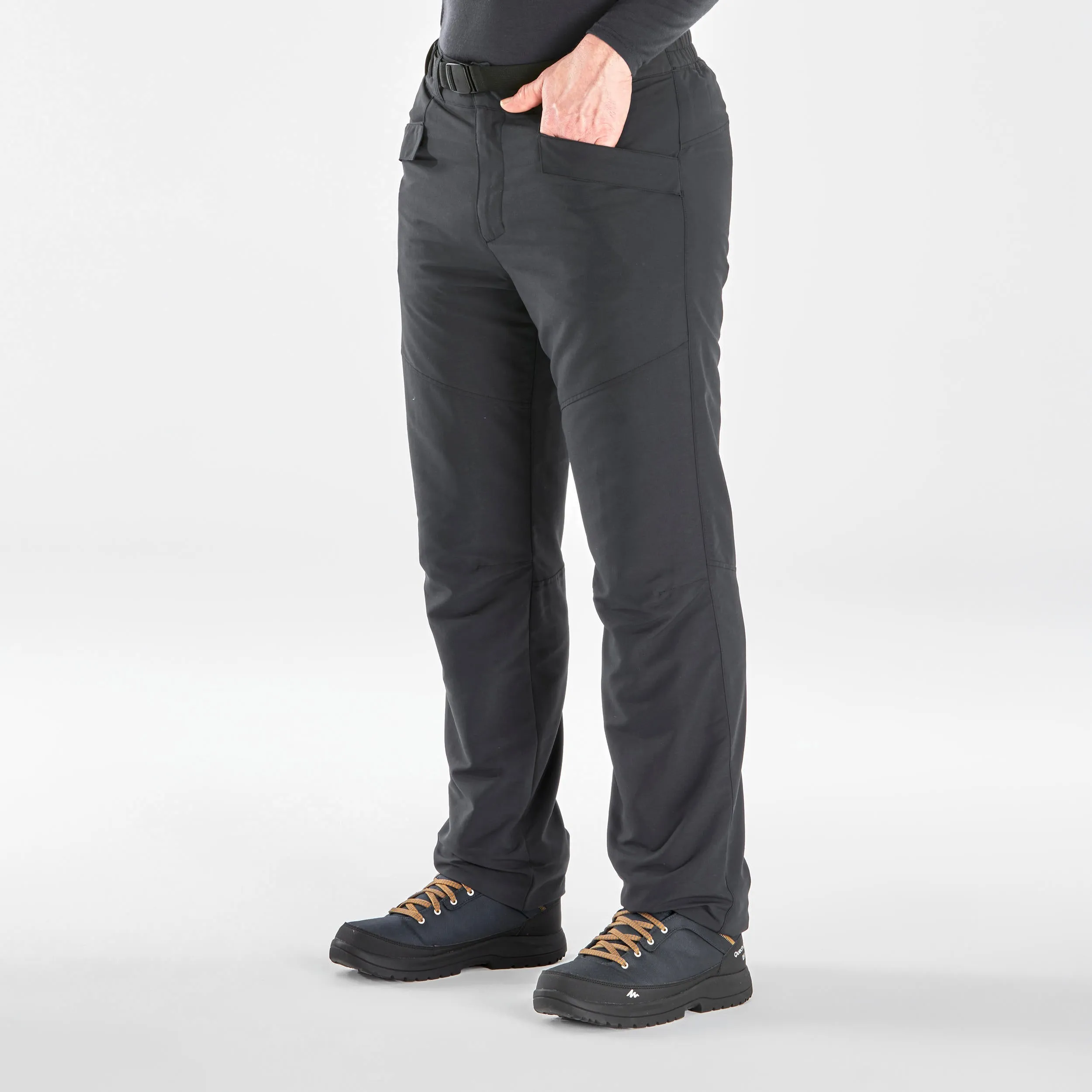 Men's warm trousers Quechua SH100 for hiking, black