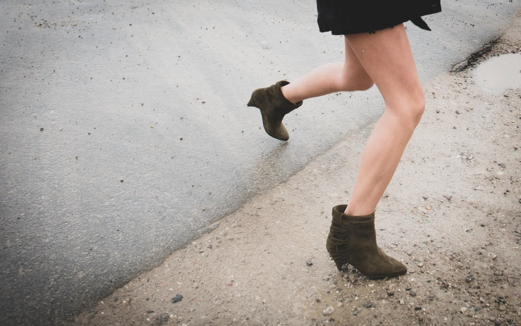 Mimi Suede Khaki Boots