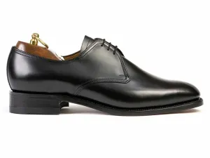 MOFFAT Mens Extra Wide H Fit Black Derby Shoe with Leather sole by Sanders