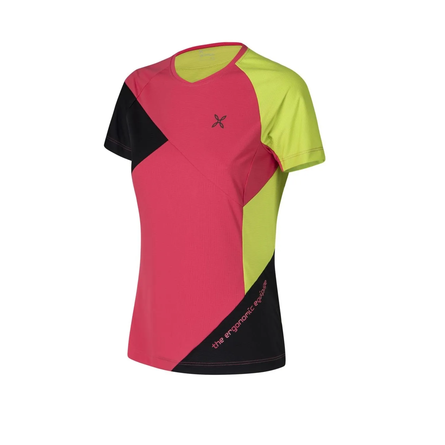 MONTURA ROCK T-SHIRT WOMAN - ROSA SUGAR/VERDE LIME