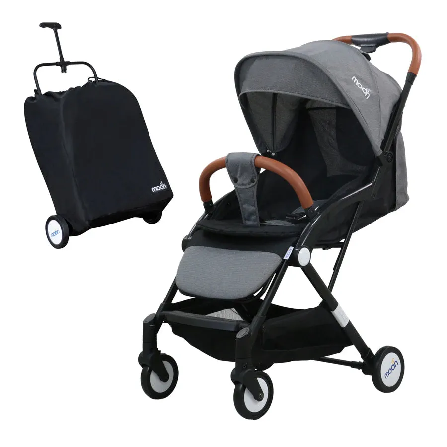 Moon Ritzi Cabin Stroller (Black/Grey Dots)