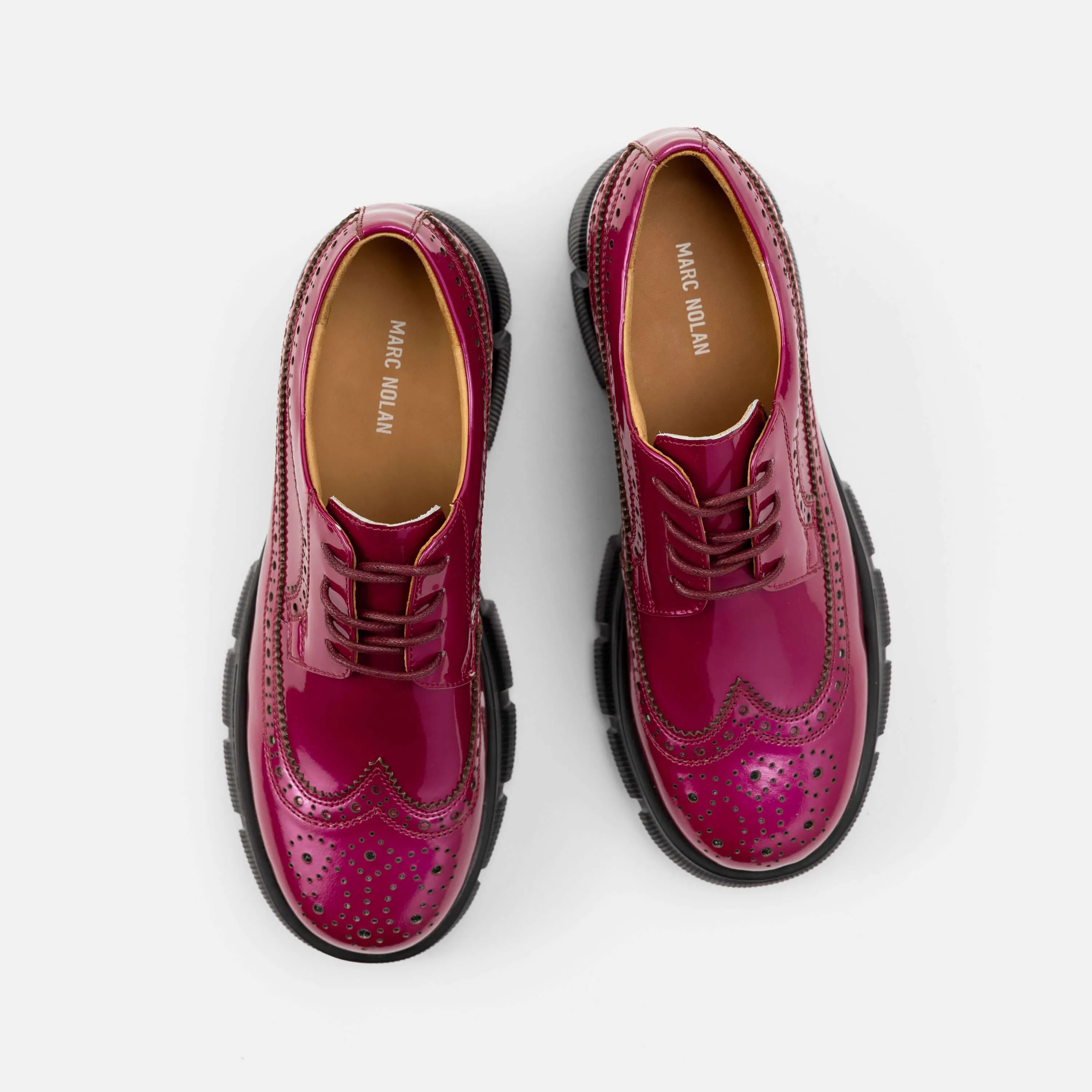 Ms. Alexander Magenta Leather Lug Wingtip Derby