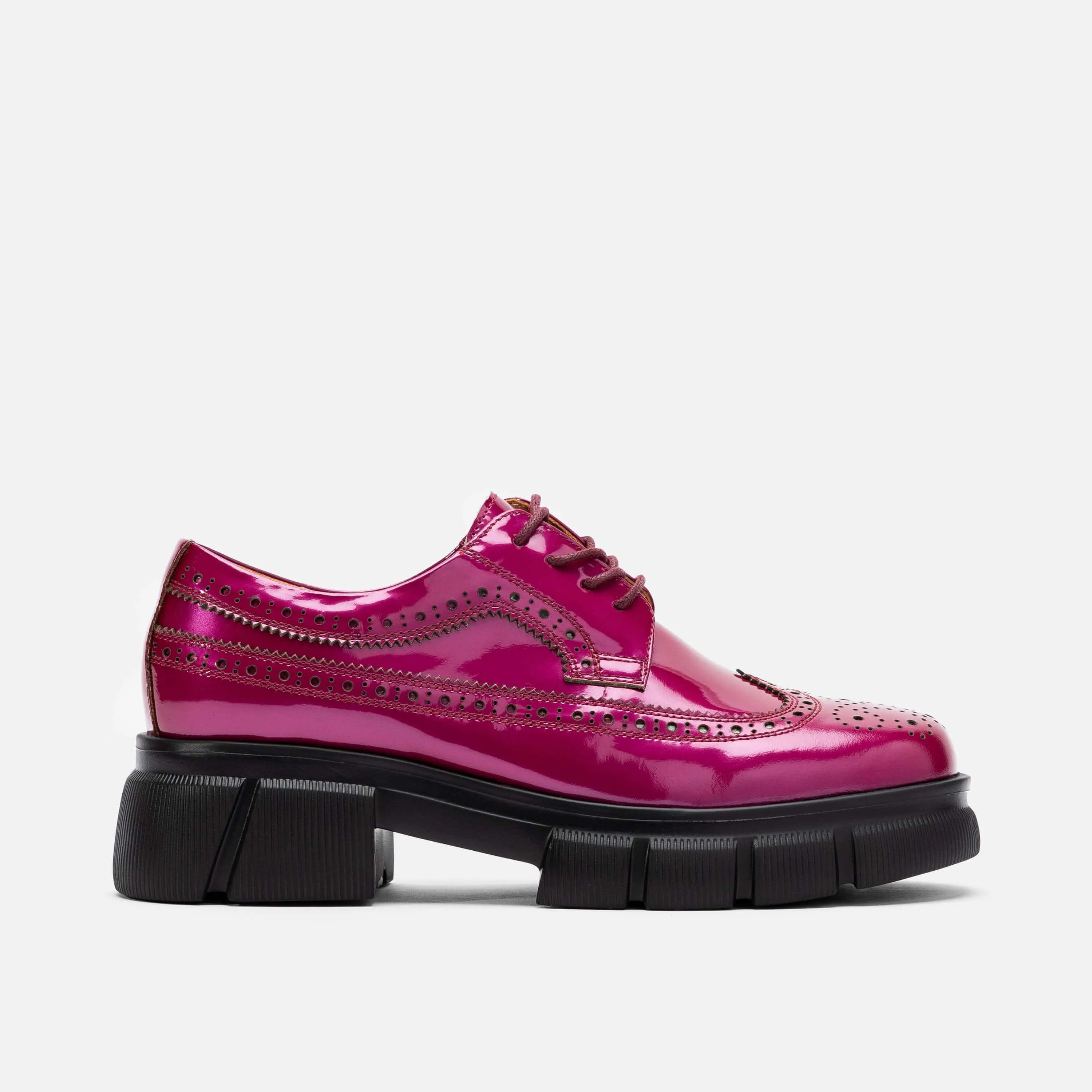 Ms. Alexander Magenta Leather Lug Wingtip Derby