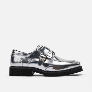 Ms. Atlas Chrome Patent Leather Lug Derby