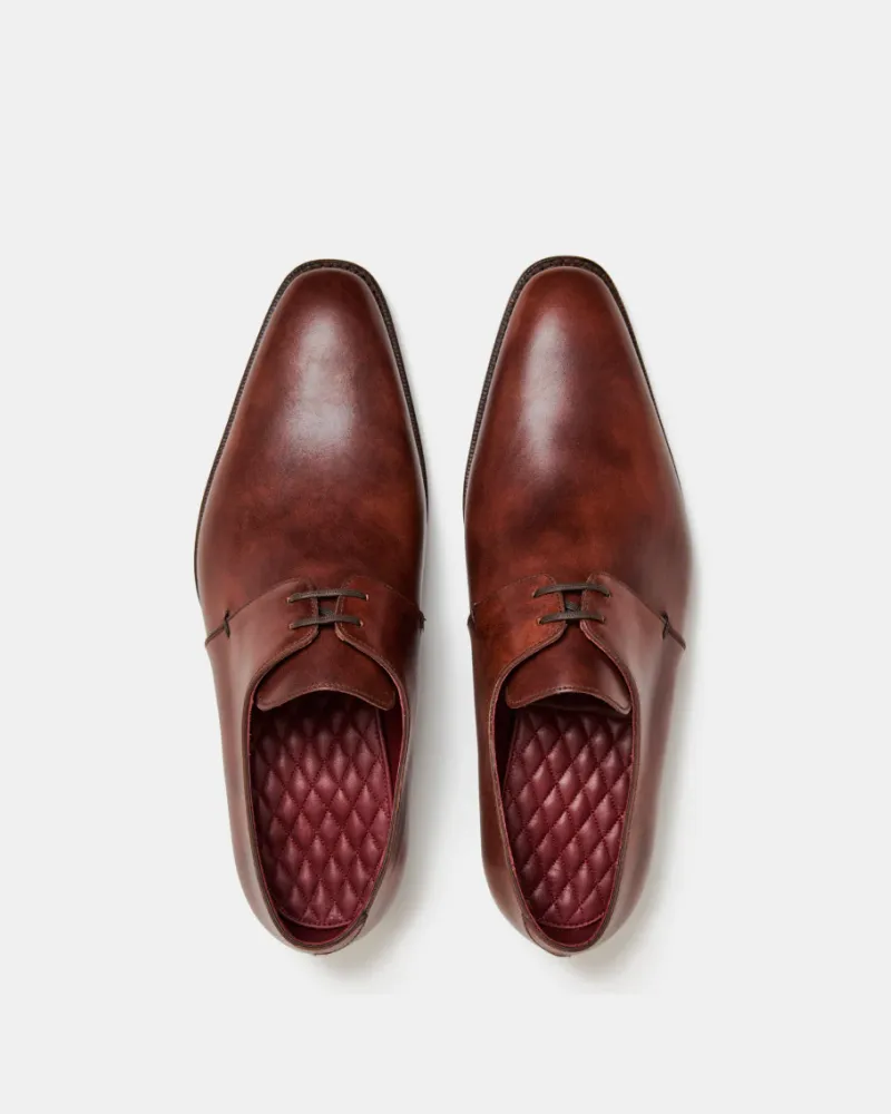 Museum Cognac Leather Derby Dress Shoe