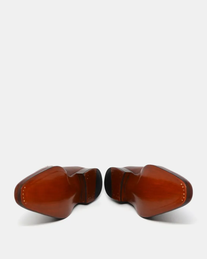 Museum Cognac Leather Derby Dress Shoe