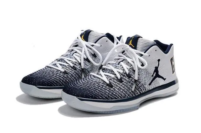 N A J XXXI 31 Low California Golden Bears White Amarillo College Navy Men's Basketball Sneakers