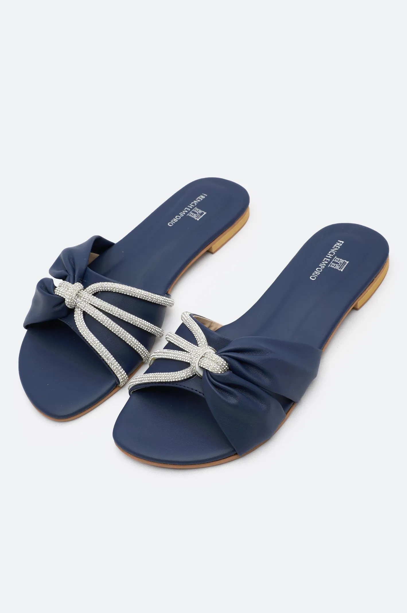 Navy Blue Ladies Casual Slippers