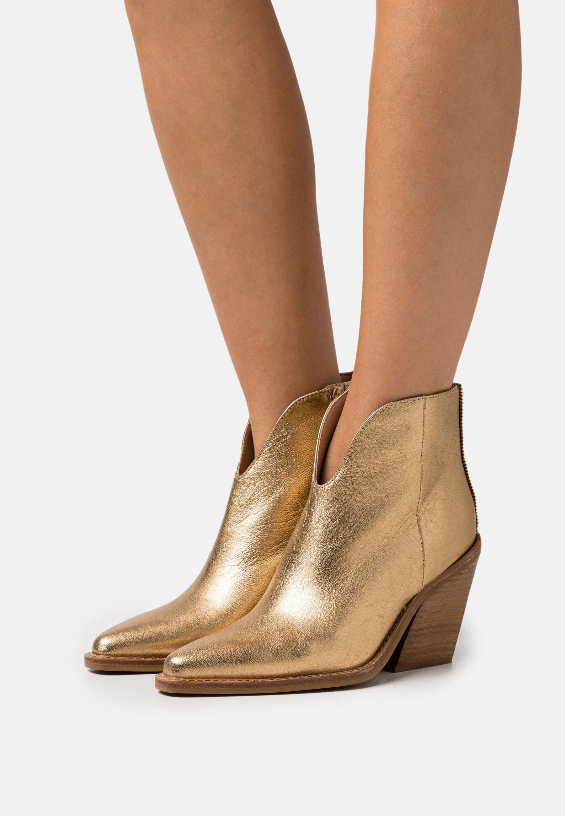 New Kole Gold Low Ankle Boots