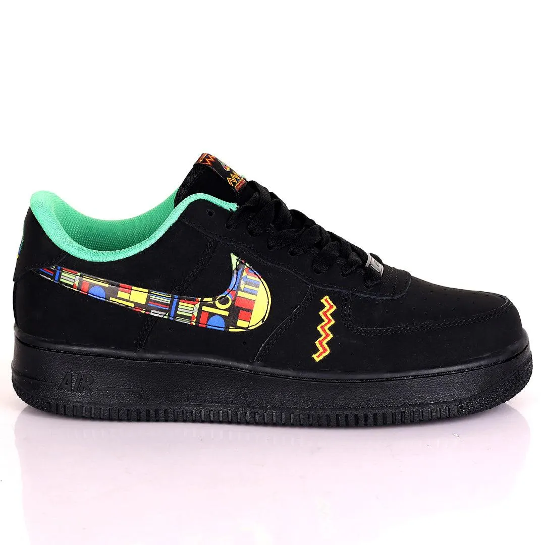 NK Force 1 Low Jamaica Urban Jungle Sneakers - Black