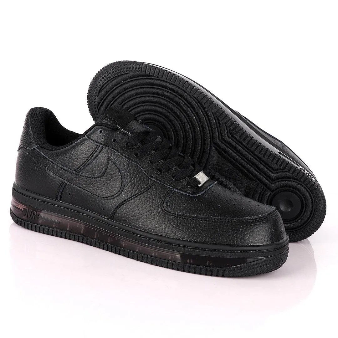 NK Force 1 Translucent Panel Designed Sneakers- Black