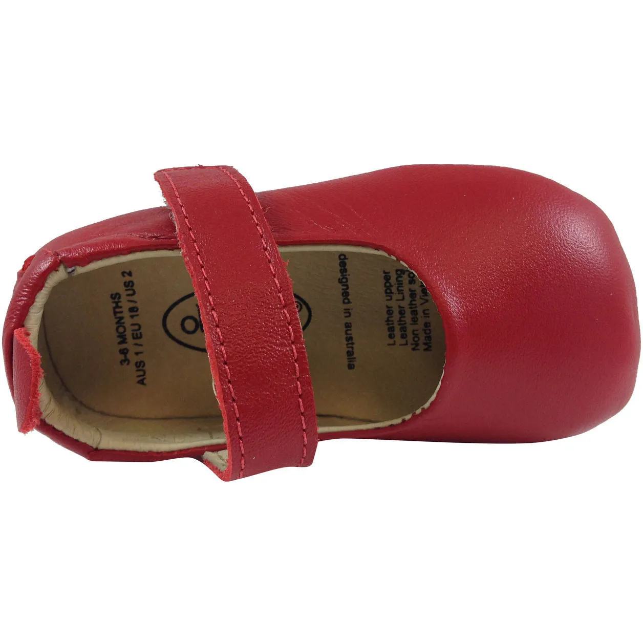 Old Soles Girl's Red Leather Gabrielle Mary Jane