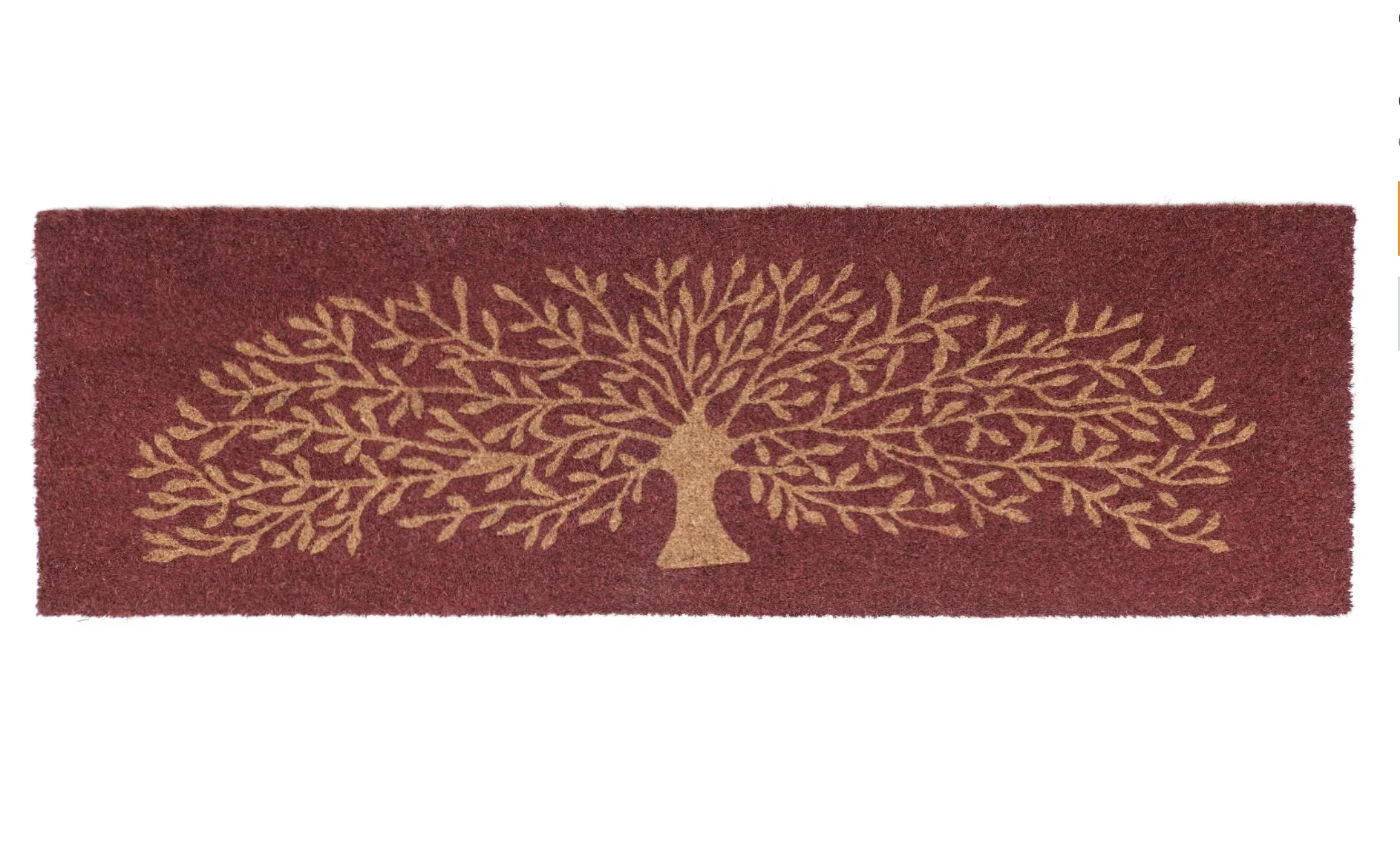 OnlyMat Brown Colour Tree of Life Printed Natural Coir Doormat - Two Sizes