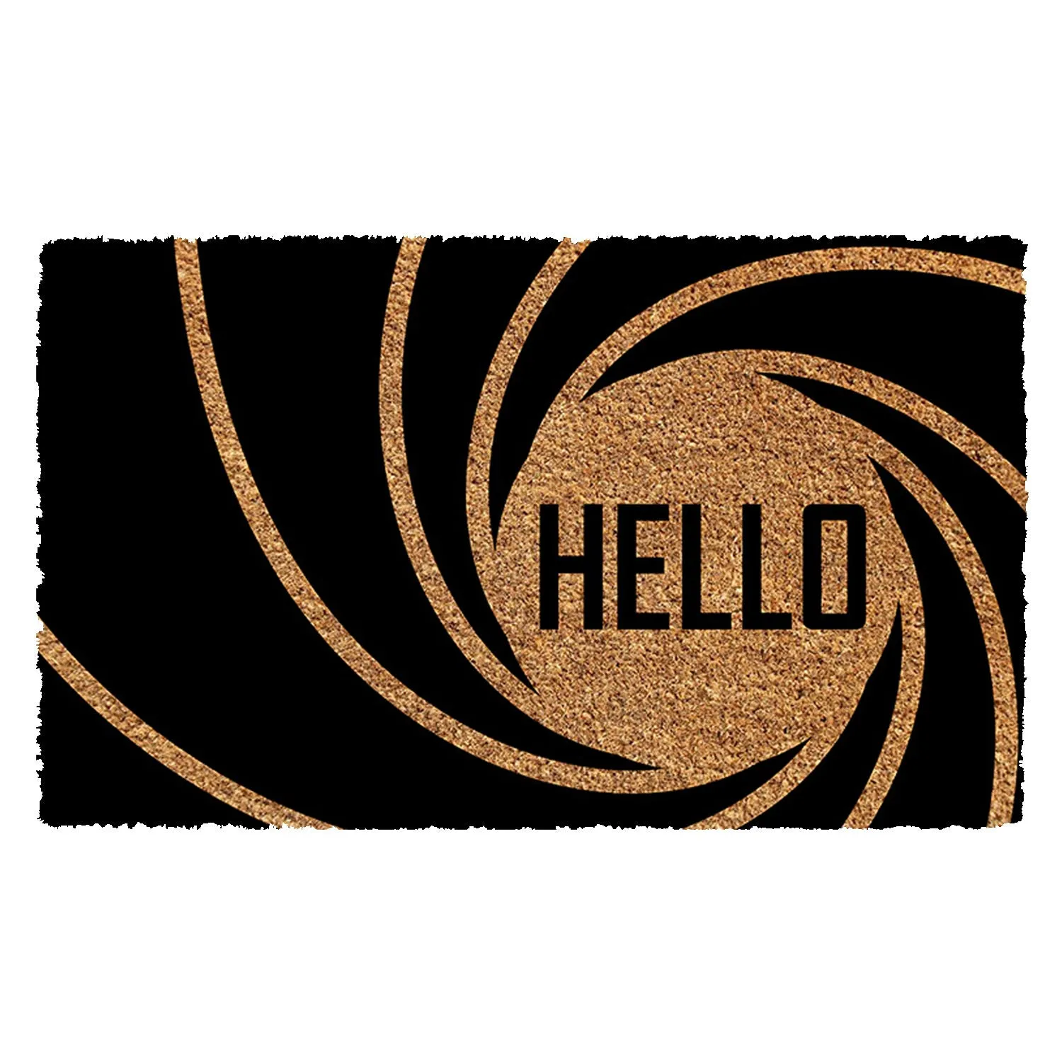 OnlyMat Hello Printed 007 Bond Natural Coir Doormat