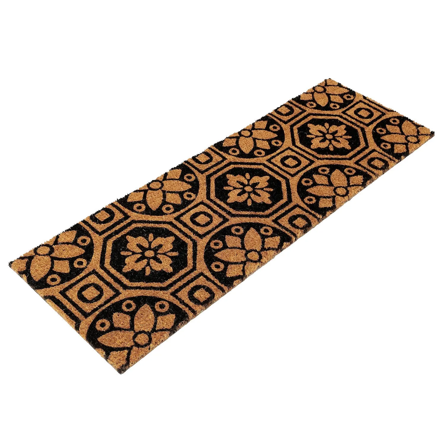 OnlyMat Large Mosaic Pattern Natural Coir Doormat (120 x 40)