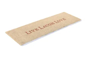 OnlyMat LIVE LAUGH LOVE Printed Long Natural Coir Door Mat