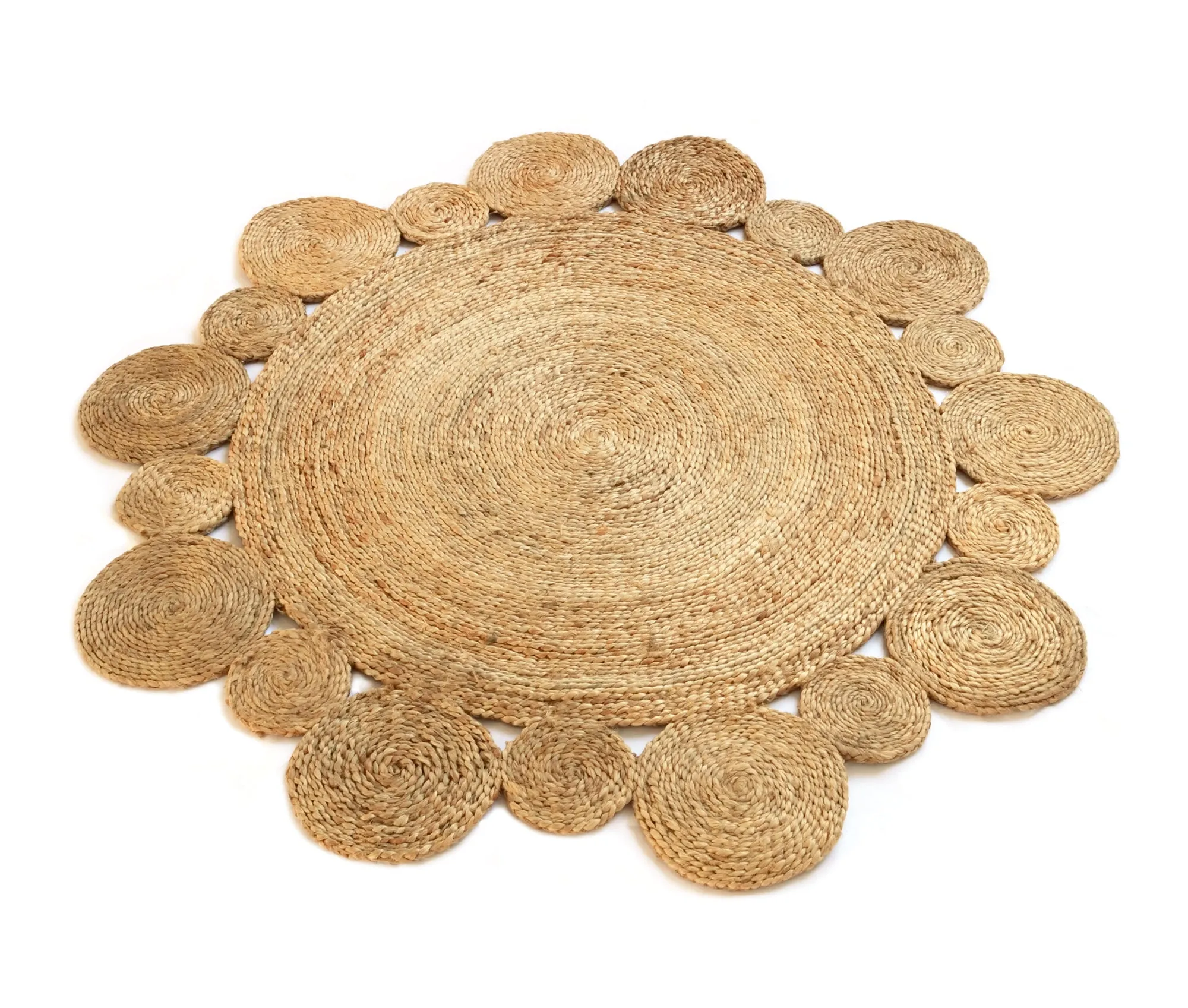 OnlyMat Round Heritage Luxe Jute Carpet - Handwoven - 160cm and 120cm round