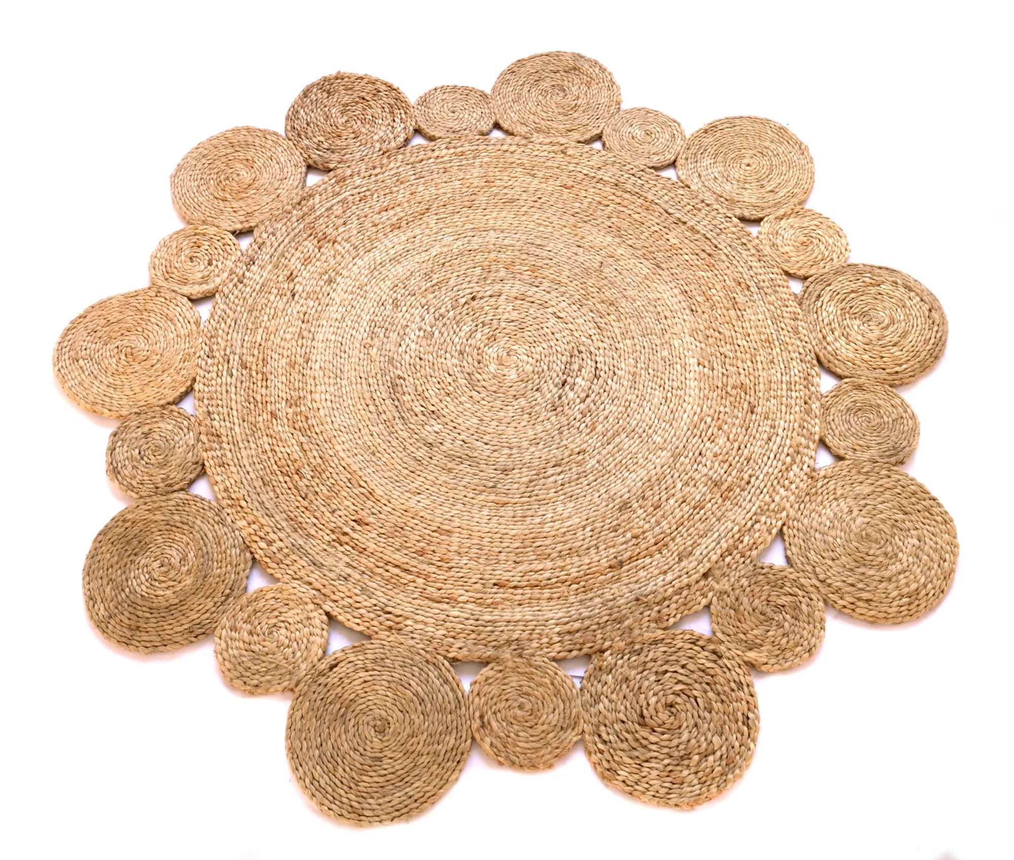 OnlyMat Round Heritage Luxe Jute Carpet - Handwoven - 160cm and 120cm round