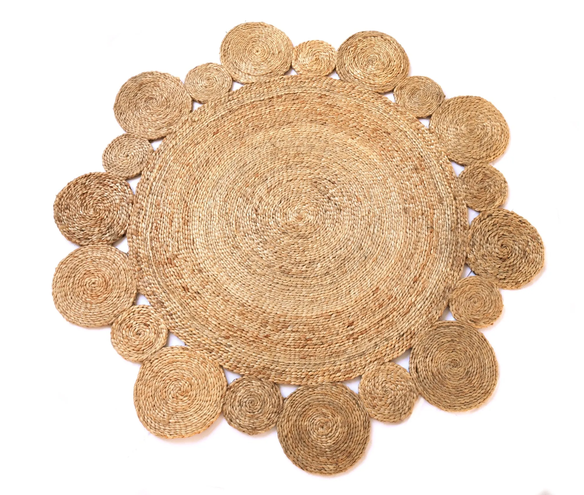 OnlyMat Round Heritage Luxe Jute Carpet - Handwoven - 160cm and 120cm round